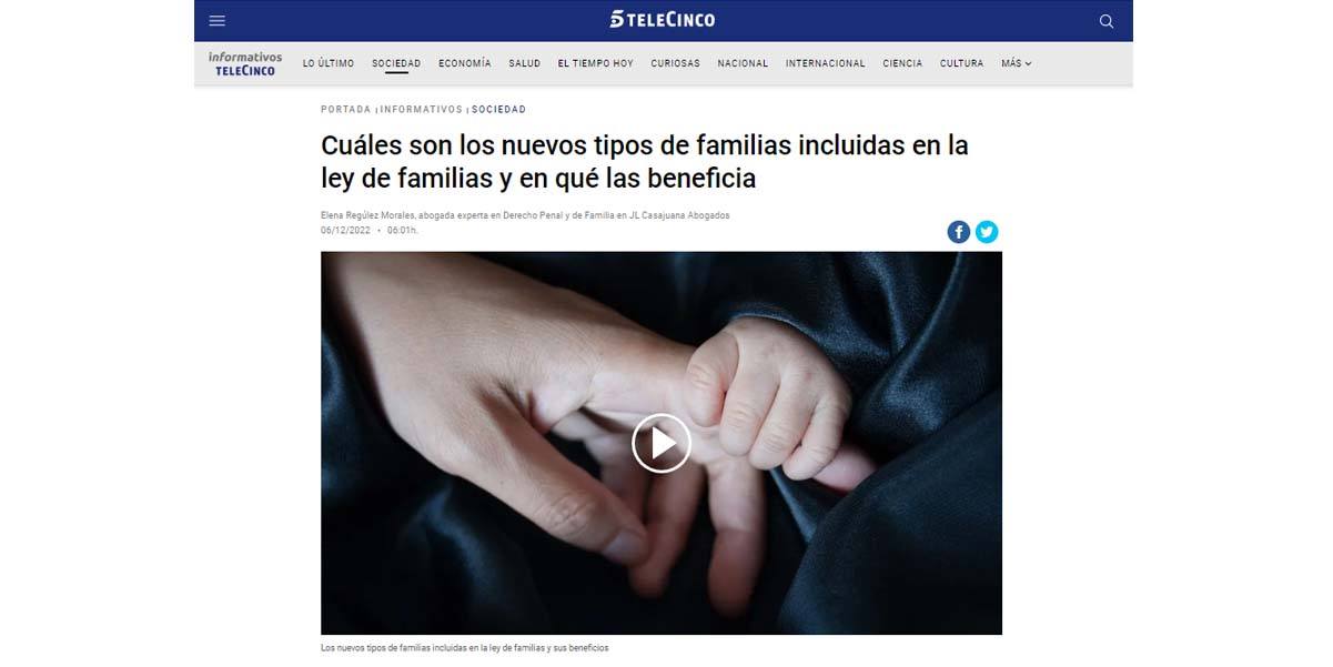 Cuáles son los nuevos tipos de familias incluidas en la ley de familias y en qué las beneficia