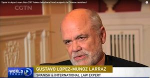 Entrevista a G. López-Muñoz y Larraz por la cadena CGTN